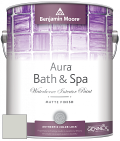Benjamin Moore Aura 532 Bath & Spa Waterborne Interior Paint Matte Finish краска цвет OC-52 Gray Owl