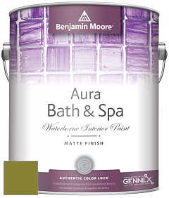 Benjamin Moore Aura 532 Bath & Spa Waterborne Interior Paint Matte Finish краска цвет NCS S 3560-G60Y 