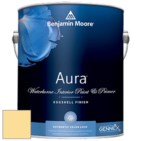 Benjamin Moore Aura 524 Waterborne Interior Eggshell Finish краска цвет 2020-50 Mellow Yellow