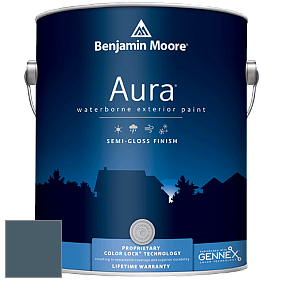 Benjamin Moore Aura 632 Waterborne Exterior Semi-Gloss Finish краска цвет 1666 In the Midnight Hour