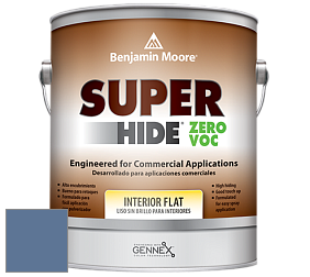 Benjamin Moore 355 Super Hide Zero Voc Interior Flat краска цвет 825 Blue Nova