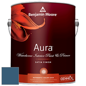 Benjamin Moore Aura 526 Waterborne Interior Satin Finish покрытие цвет 805 New York State of Mind