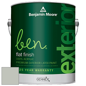 Benjamin Moore Ben 541 Waterborne Exterior Flat Finish краска цвет 1570 Gray Wisp