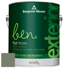 Benjamin Moore Ben 541 Waterborne Exterior Flat Finish краска цвет 468 Cambridge Green