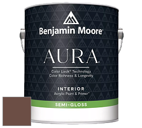 Benjamin Moore Aura 528 Waterborne Interior Semi-gloss Finish краска цвет 2105-10 Forest Brown