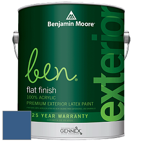 Benjamin Moore Ben 541 Waterborne Exterior Flat Finish краска цвет 812 Blueberry Hill