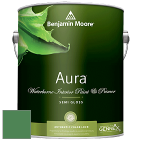 Benjamin Moore Aura 528 Waterborne Interior Semi-gloss Finish краска цвет 2035-30 Nile Green