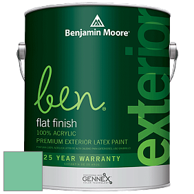 Benjamin Moore Ben 541 Waterborne Exterior Flat Finish краска цвет 2038-40 Monmouth Green
