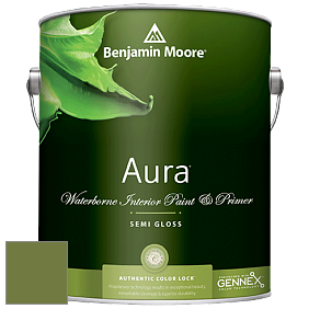 Benjamin Moore Aura 528 Waterborne Interior Semi-gloss Finish краска цвет NCS S 4050-G40Y 