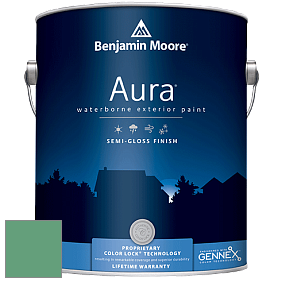 Benjamin Moore Aura 632 Waterborne Exterior Semi-Gloss Finish краска цвет 587 Scotch Plains Green