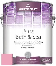 Benjamin Moore Aura 532 Bath & Spa Waterborne Interior Paint Matte Finish краска цвет 2003-50 Coral Pink