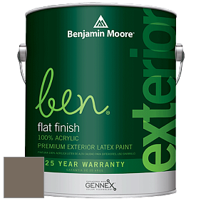 Benjamin Moore Ben 541 Waterborne Exterior Flat Finish краска цвет 1554 Dash of Pepper