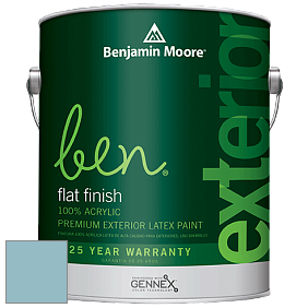 Benjamin Moore Ben 541 Waterborne Exterior Flat Finish краска цвет 1656 Aspen Skies