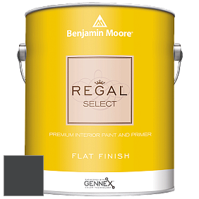 Benjamin Moore 547 Regal Select Waterborne Interior Flat Finish краска цвет 2131-10 Black Satin