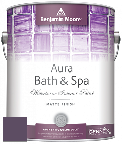 Benjamin Moore Aura 532 Bath & Spa Waterborne Interior Paint Matte Finish краска цвет 1386 Purple Rain