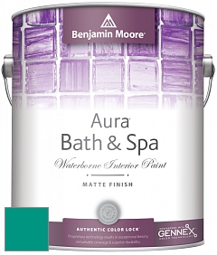 Benjamin Moore Aura 532 Bath & Spa Waterborne Interior Paint Matte Finish краска цвет 658 Neptune Green