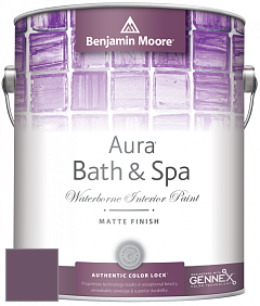 Benjamin Moore Aura 532 Bath & Spa Waterborne Interior Paint Matte Finish краска цвет 1379 Eggplant