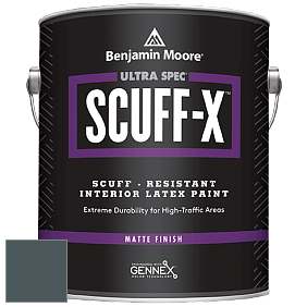 Benjamin Moore 484 Ultra Spec SCUFF-X Interior Matte Finish краска цвет 1652 Navy Masterpiece