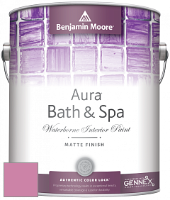 Benjamin Moore Aura 532 Bath & Spa Waterborne Interior Paint Matte Finish краска цвет 2078-40 Paradise Pink