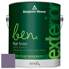 Benjamin Moore Ben 541 Waterborne Exterior Flat Finish краска цвет 1385 Cupid's Dart