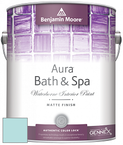 Benjamin Moore Aura 532 Bath & Spa Waterborne Interior Paint Matte Finish краска цвет 750 Seabrook