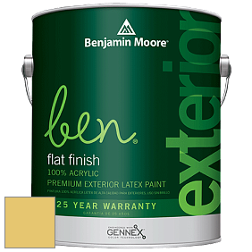 Benjamin Moore Ben 541 Waterborne Exterior Flat Finish краска цвет 370 Yellow Tone