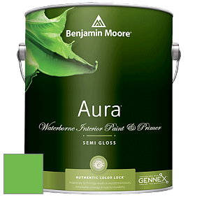 Benjamin Moore Aura 528 Waterborne Interior Semi-gloss Finish краска цвет NCS S 0575-G20Y 