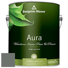 Benjamin Moore Aura 528 Waterborne Interior Semi-gloss Finish краска цвет 1581 Millstone Gray