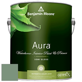 Benjamin Moore Aura 528 Waterborne Interior Semi-gloss Finish краска цвет 635 Parsley Snips