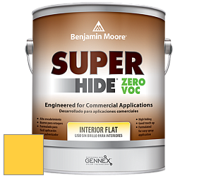 Benjamin Moore 355 Super Hide Zero Voc Interior Flat краска цвет 336 Bold Yellow