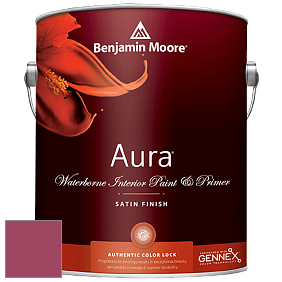 Benjamin Moore Aura 526 Waterborne Interior Satin Finish покрытие цвет 2078-20 Raspberry Glaze