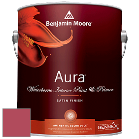 Benjamin Moore Aura 526 Waterborne Interior Satin Finish покрытие цвет 1329 Drop Dead Gorgeous