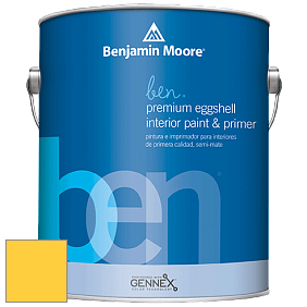 Benjamin Moore Ben W626 Premium Interior Latex Eggshell краска цвет 336 Bold Yellow