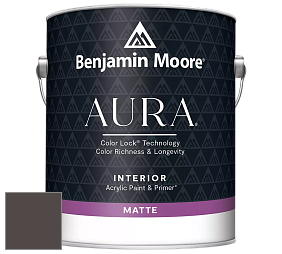 Benjamin Moore Aura 522 Interior Paint - Matte краска цвет 2130-10 Black Bean Soup