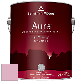 Benjamin Moore Aura 631 Waterborne Exterior Satin Finish краска цвет 2081-50 Pink Ruffle