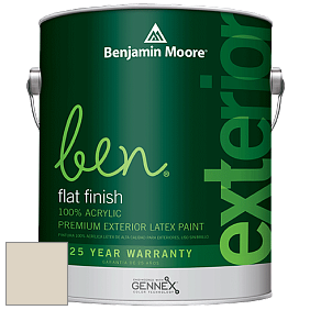 Benjamin Moore Ben 541 Waterborne Exterior Flat Finish краска цвет 975 Tapestry Beige