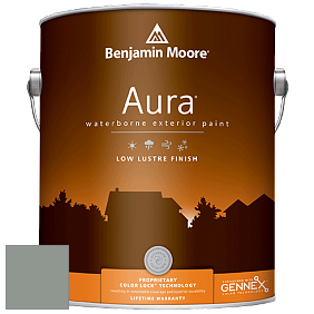 Benjamin Moore Aura 634 Waterborne Exterior Low Lustre Finish краска цвет 1574 Rushing River
