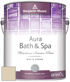 Benjamin Moore Aura 532 Bath & Spa Waterborne Interior Paint Matte Finish краска цвет 240 Delaware Putty