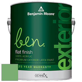 Benjamin Moore Ben 541 Waterborne Exterior Flat Finish краска цвет 573 Four Leaf Clover