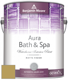 Benjamin Moore Aura 532 Bath & Spa Waterborne Interior Paint Matte Finish краска цвет 384 Turning Leaf