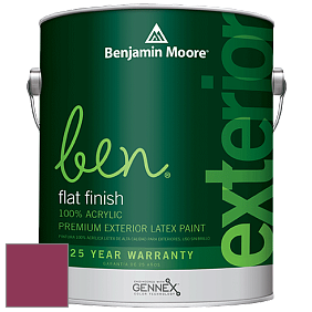 Benjamin Moore Ben 541 Waterborne Exterior Flat Finish краска цвет 2077-10 Magenta