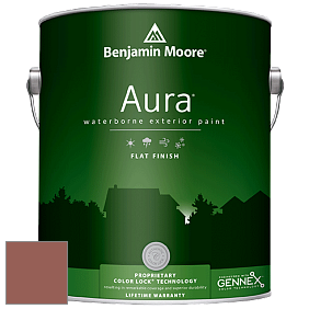 Benjamin Moore Aura 629 Waterborne Exterior Flat Finish краска цвет 2173-30 Salmon Stream