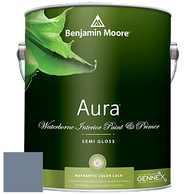 Benjamin Moore Aura 528 Waterborne Interior Semi-gloss Finish краска цвет 1434 In the Twilight