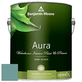 Benjamin Moore Aura 528 Waterborne Interior Semi-gloss Finish краска цвет 677 Azure Water
