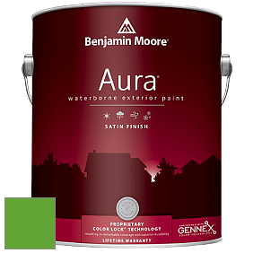 Benjamin Moore Aura 631 Waterborne Exterior Satin Finish краска цвет 2032-20 Traffic Light Green