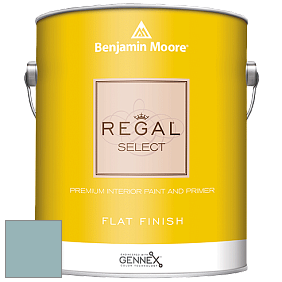 Benjamin Moore 547 Regal Select Waterborne Interior Flat Finish краска цвет 718 Ocean City Blue
