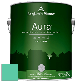 Benjamin Moore Aura 629 Waterborne Exterior Flat Finish краска цвет 2045-40 Bahama Green
