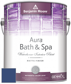 Benjamin Moore Aura 532 Bath & Spa Waterborne Interior Paint Matte Finish краска цвет 2066-10 Blue