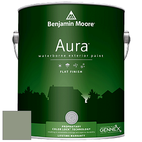 Benjamin Moore Aura 629 Waterborne Exterior Flat Finish краска цвет 467 High Park