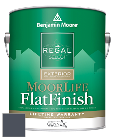 Benjamin Moore W105 Regal Select Exterior Paint-MoorLife Flat Finish краска цвет 833 Evening Sky